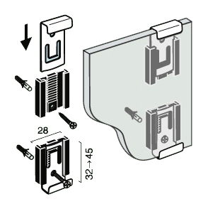 Agrafes pour verres sans ressort de 5mm